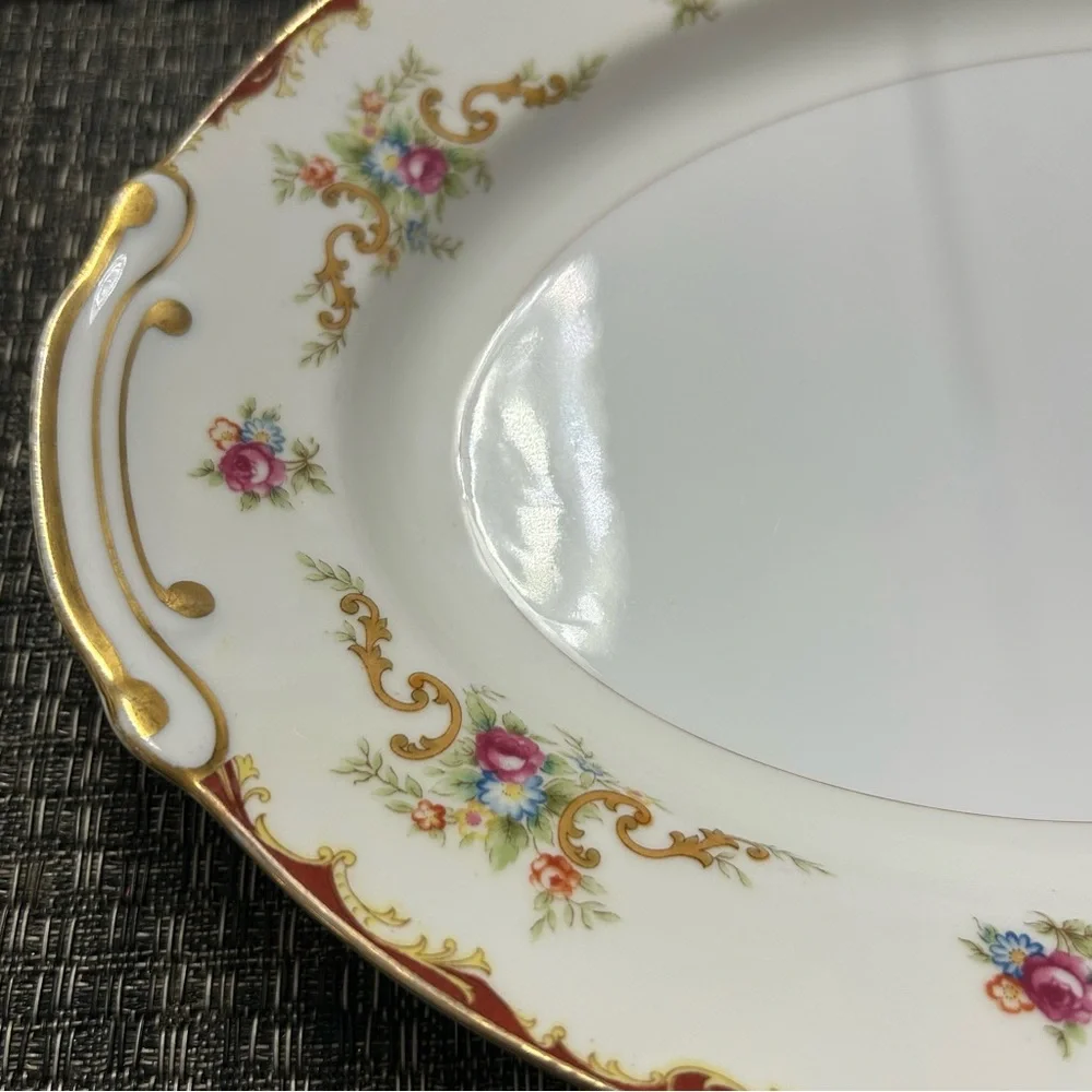 Vintage Plate Harmony House Wembley 14” Floral China Serving Platter Japan